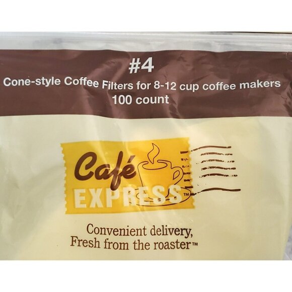 2 Packs Rockline Cafe Express #4 Cone Coffee Filters 8-12 Cups 200 White USA New - Picture 3 of 6